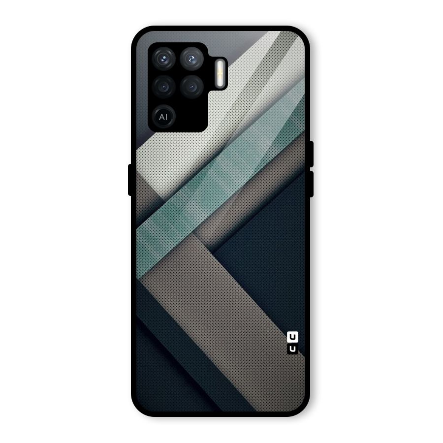 Dark Stripes Glass Back Case for Oppo F19 Pro
