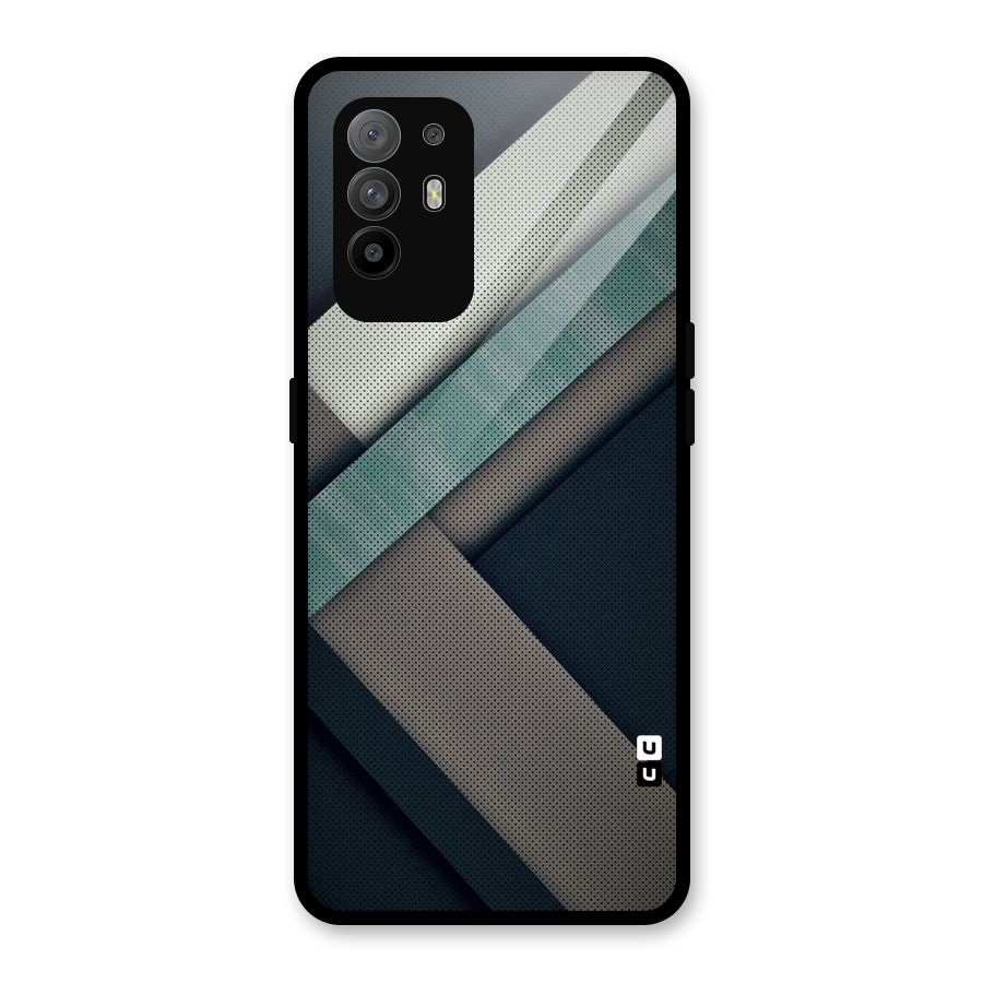 Dark Stripes Glass Back Case for Oppo F19 Pro Plus 5G