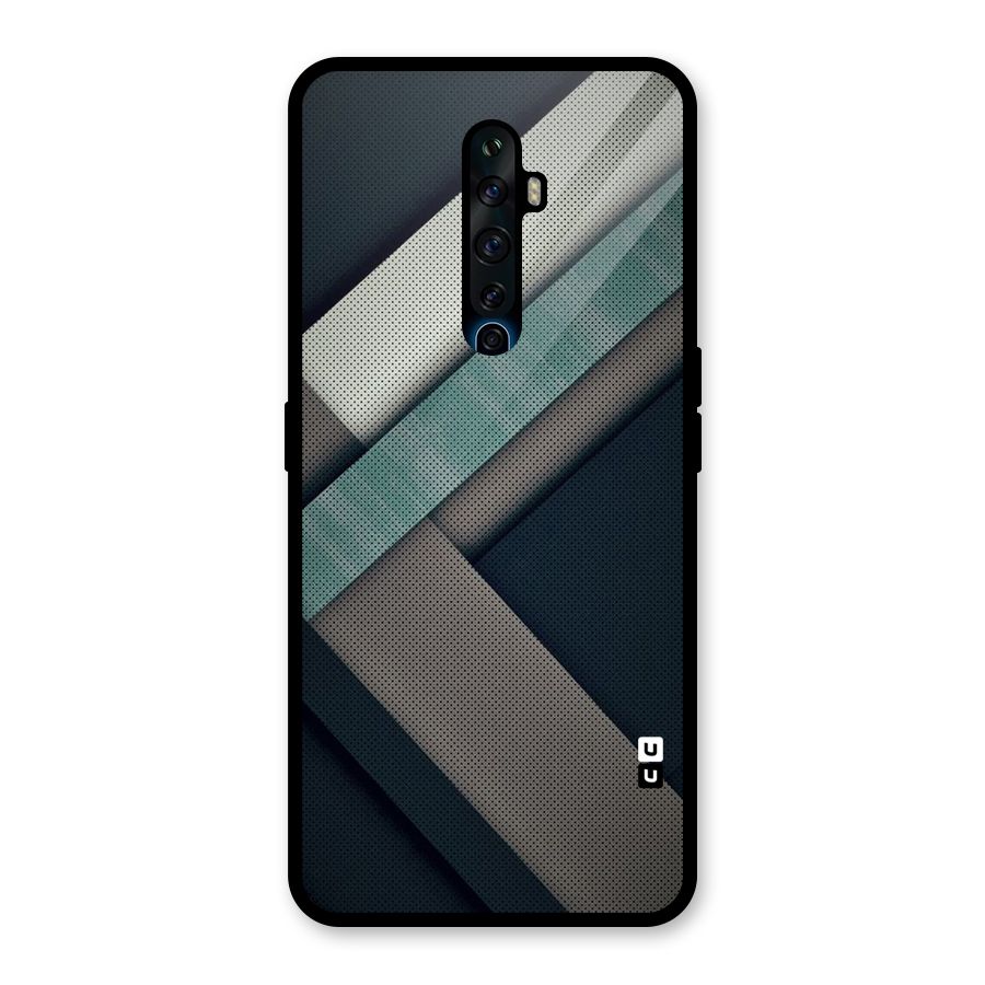 Dark Stripes Glass Back Case for Oppo Reno2 F
