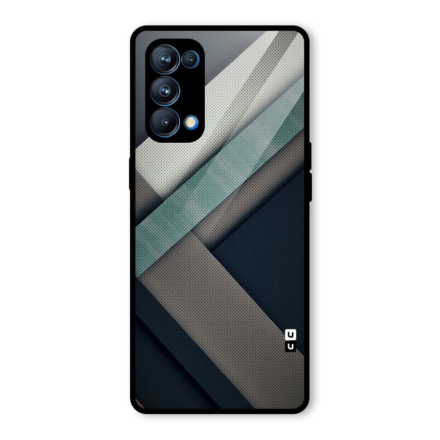 Dark Stripes Glass Back Case for Oppo Reno5 Pro 5G