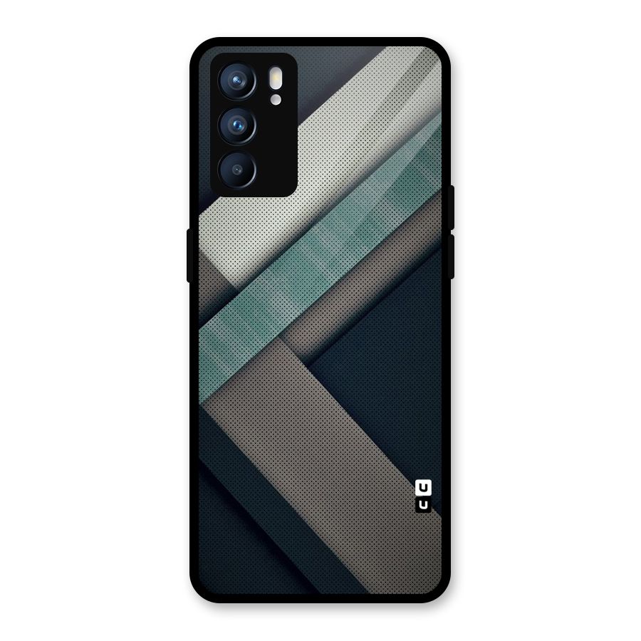 Dark Stripes Glass Back Case for Oppo Reno6 5G