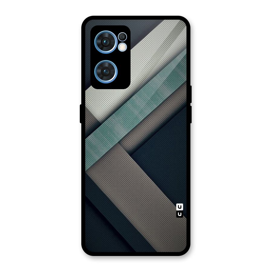 Dark Stripes Glass Back Case for Oppo Reno7 5G