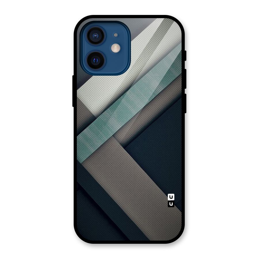 Dark Stripes Glass Back Case for iPhone 12 Mini