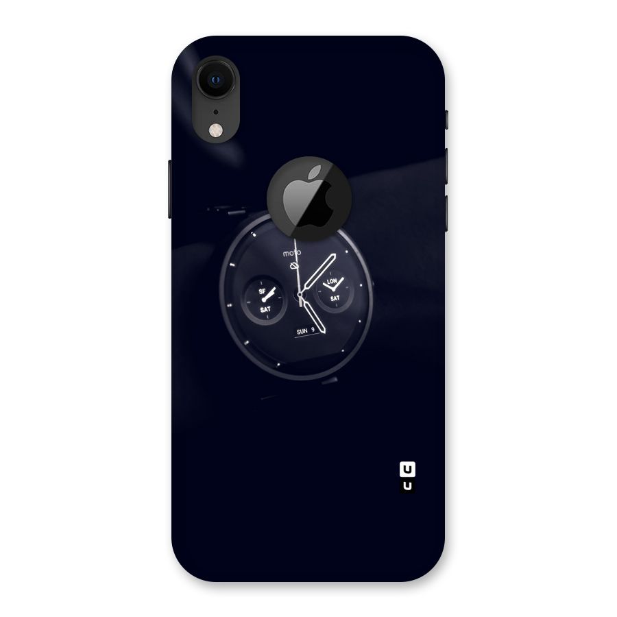 Dark Watch Back Case for iPhone XR Logo Cut