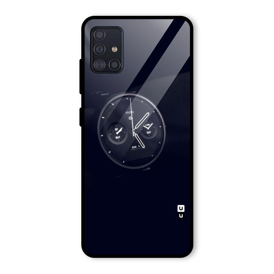 Dark Watch Glass Back Case for Galaxy A51