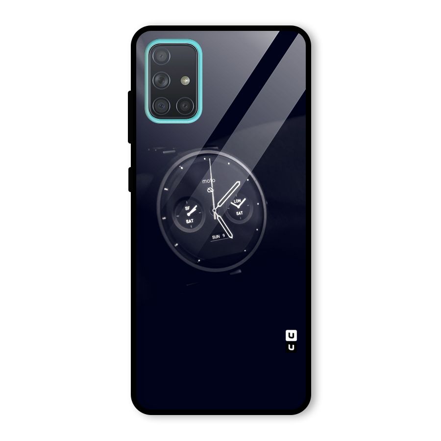 Dark Watch Glass Back Case for Galaxy A71