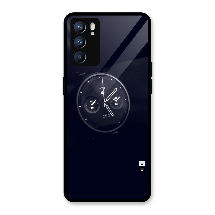 Dark Watch Glass Back Case for Oppo Reno6 5G