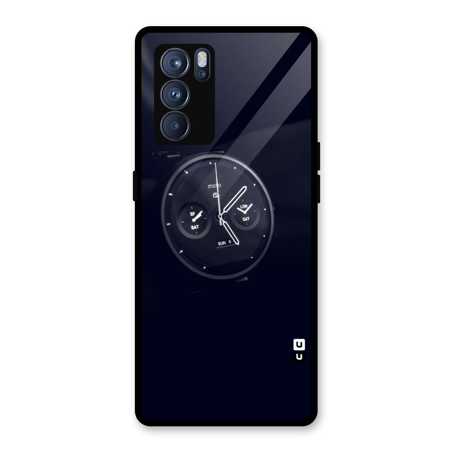 Dark Watch Glass Back Case for Oppo Reno6 Pro 5G