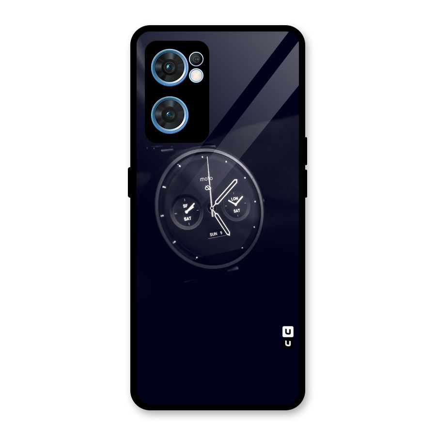 Dark Watch Glass Back Case for Oppo Reno7 5G