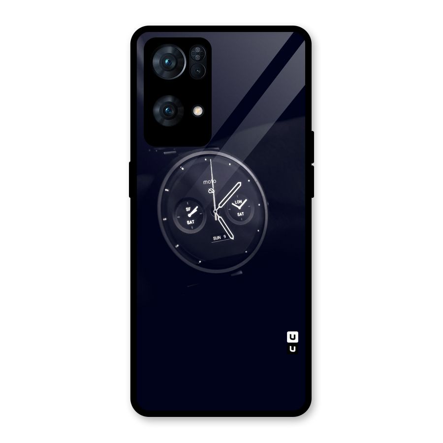Dark Watch Glass Back Case for Oppo Reno7 Pro 5G