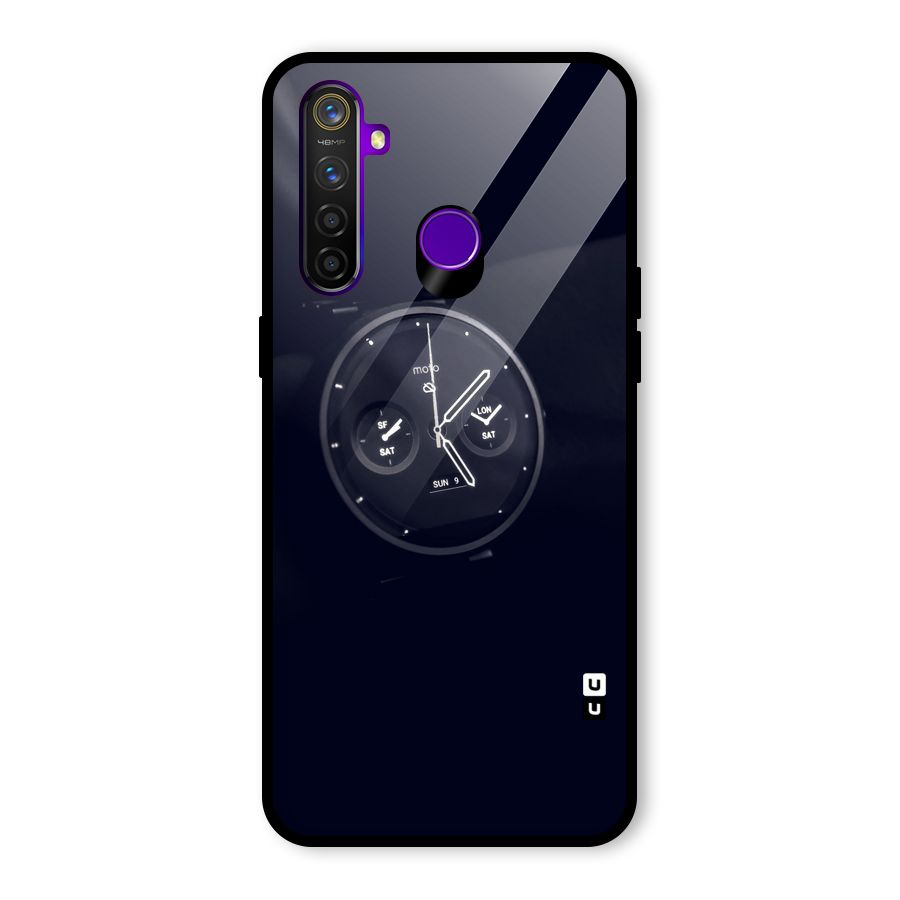 Dark Watch Glass Back Case for Realme 5 Pro