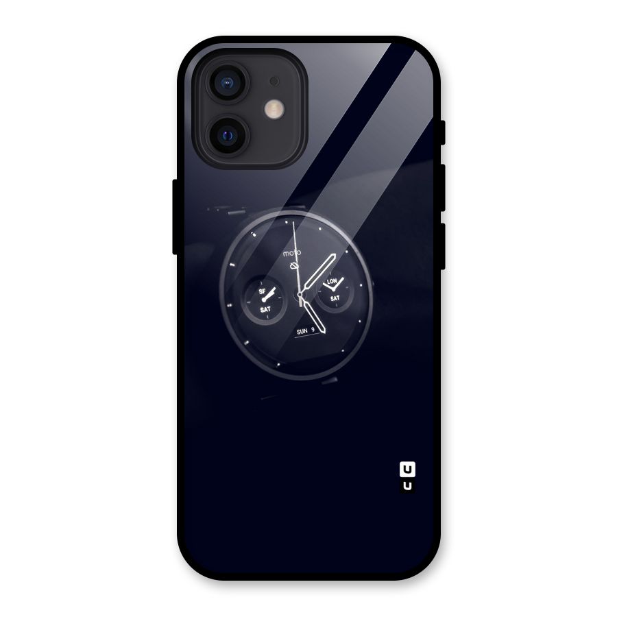 Dark Watch Glass Back Case for iPhone 12