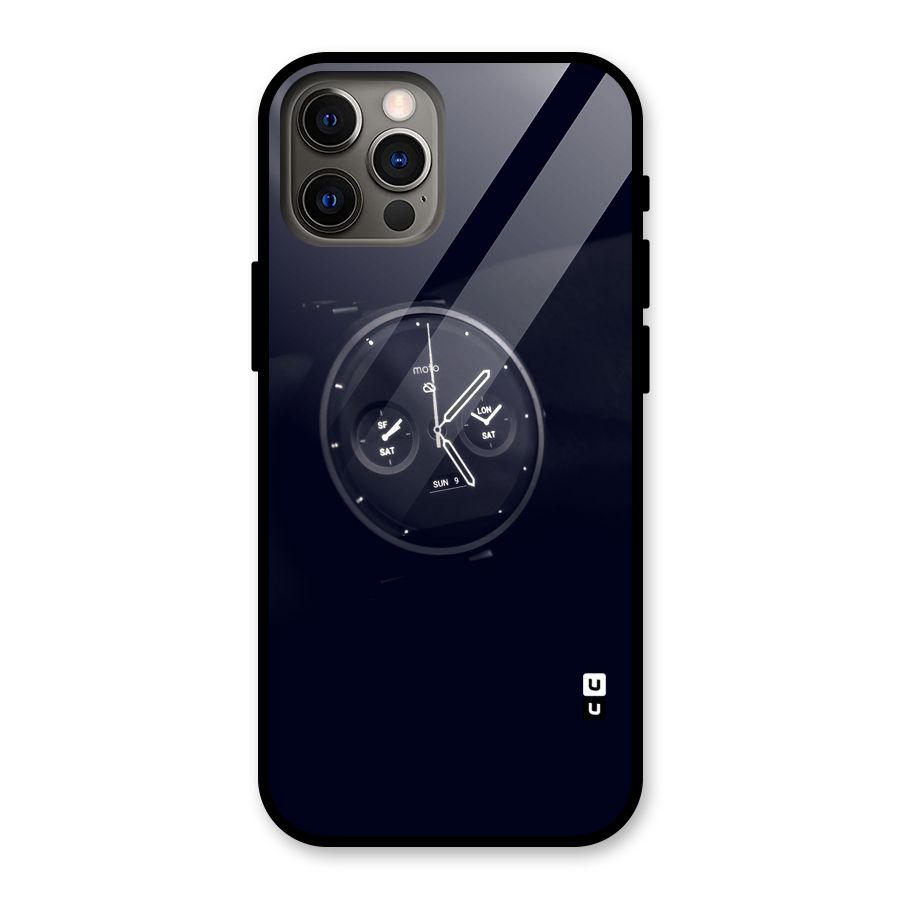 Dark Watch Glass Back Case for iPhone 12 Pro