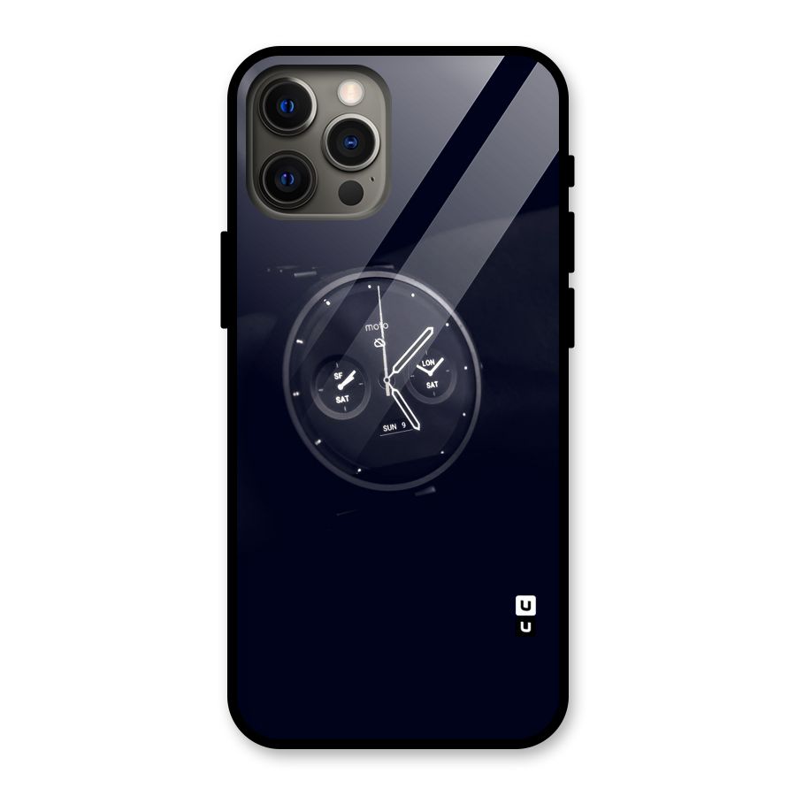 Dark Watch Glass Back Case for iPhone 12 Pro Max