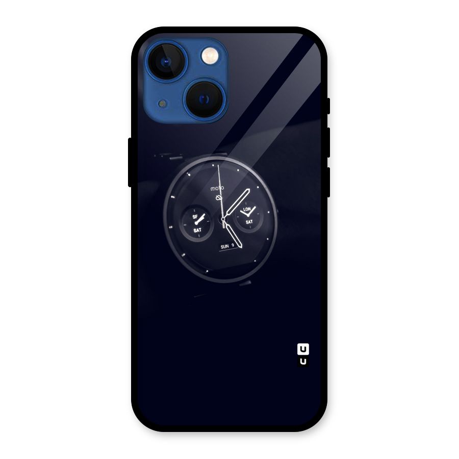 Dark Watch Glass Back Case for iPhone 13 Mini