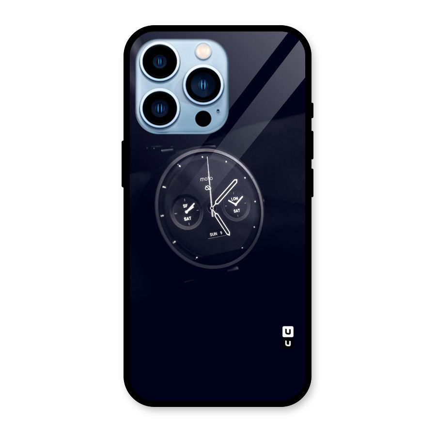 Dark Watch Glass Back Case for iPhone 13 Pro