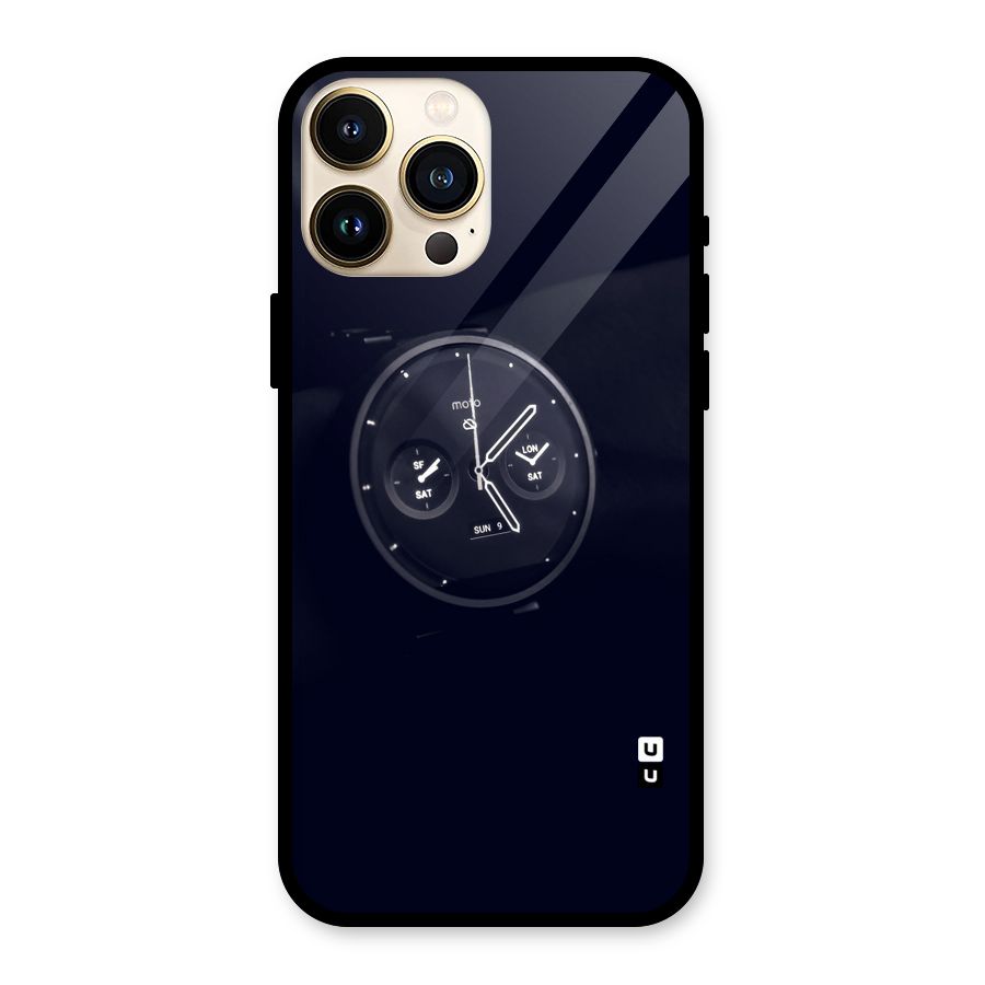 Dark Watch Glass Back Case for iPhone 13 Pro Max