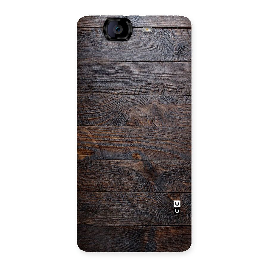Dark Wood Printed Back Case for Canvas Knight A350