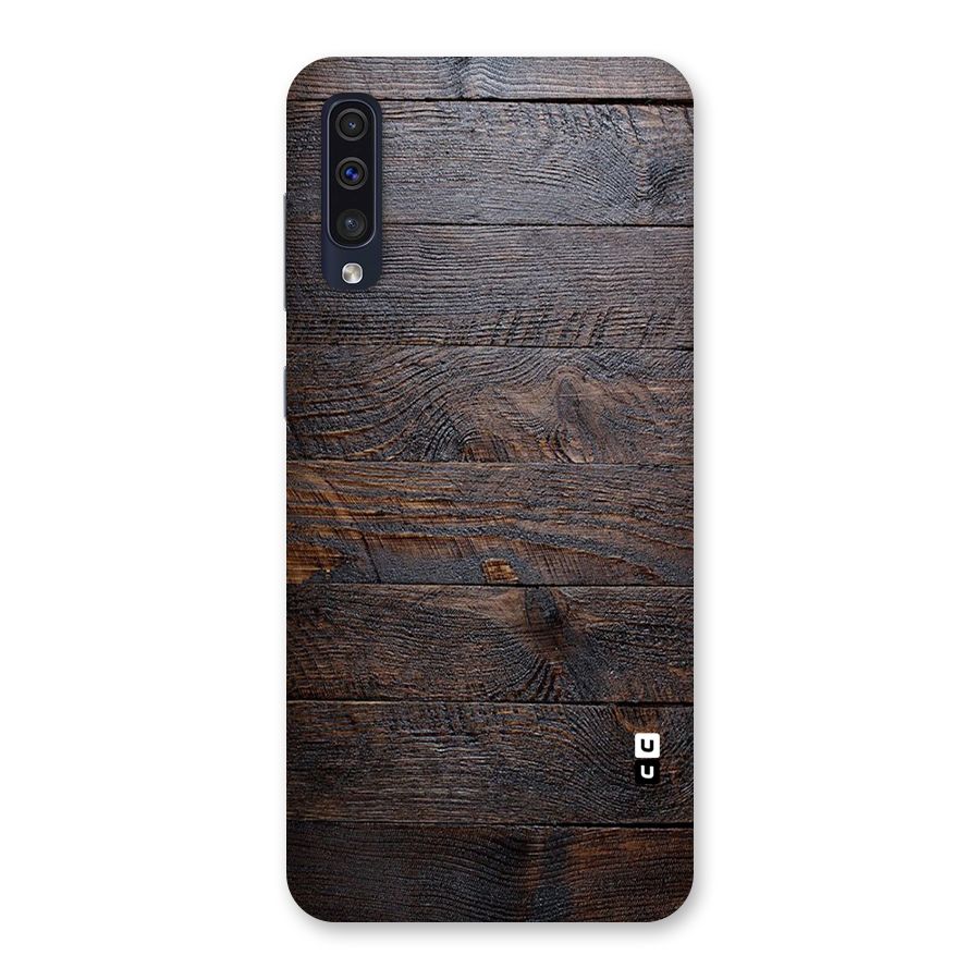 Dark Wood Printed Back Case for Galaxy A50