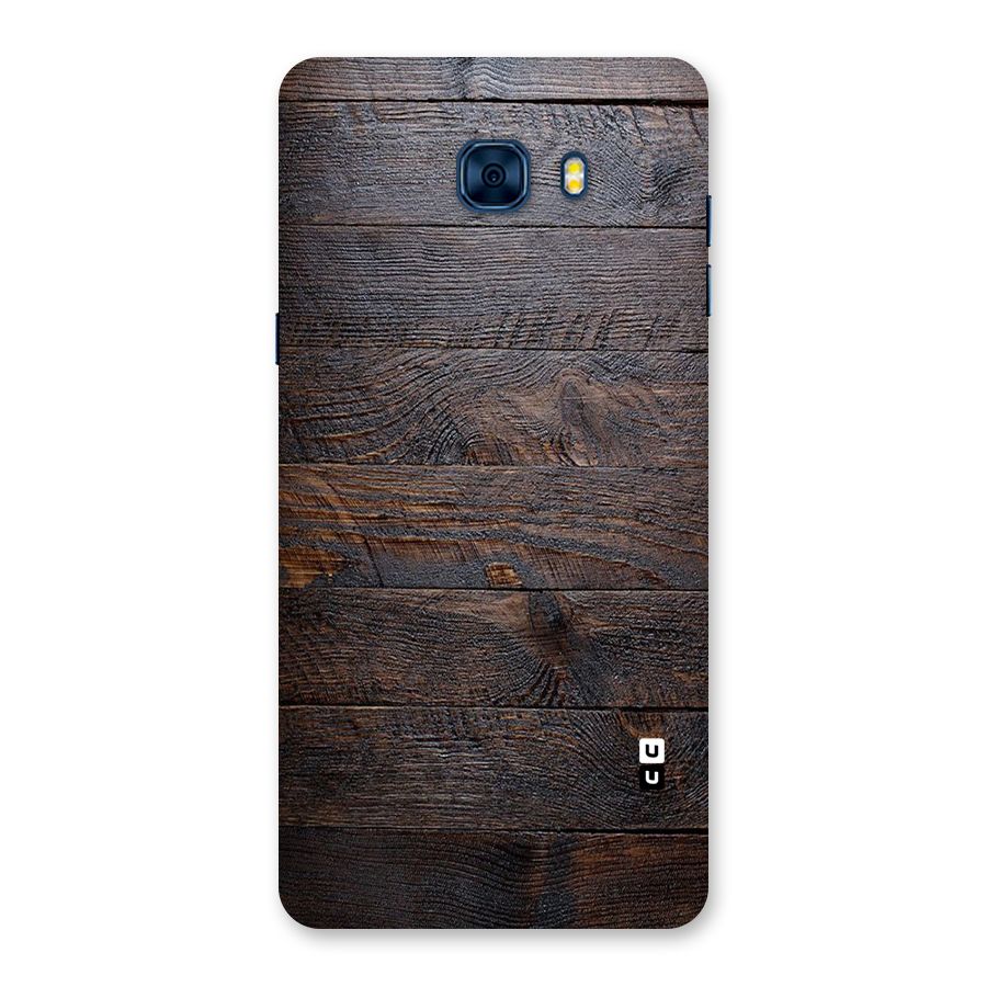 Dark Wood Printed Back Case for Galaxy C7 Pro