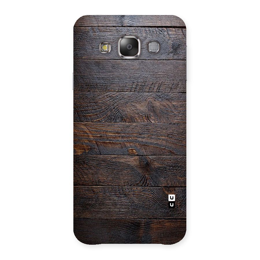 Dark Wood Printed Back Case for Galaxy E7