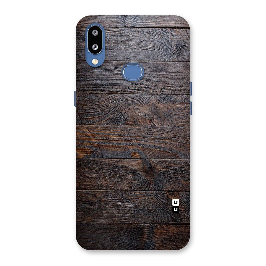 Dark Wood Printed Back Case for Galaxy M01s