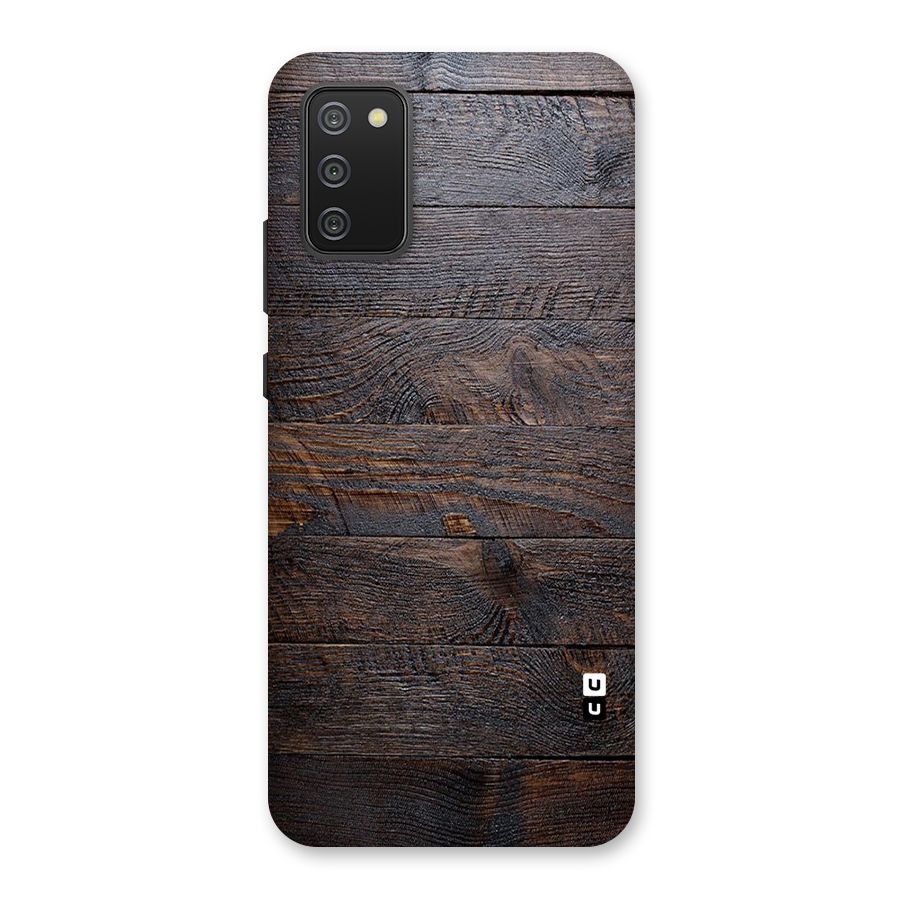 Dark Wood Printed Back Case for Galaxy M02s