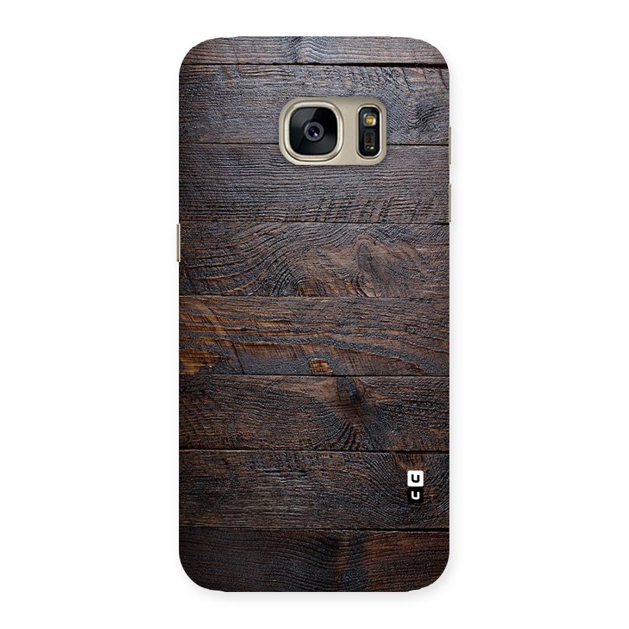 Dark Wood Printed Back Case for Galaxy S7