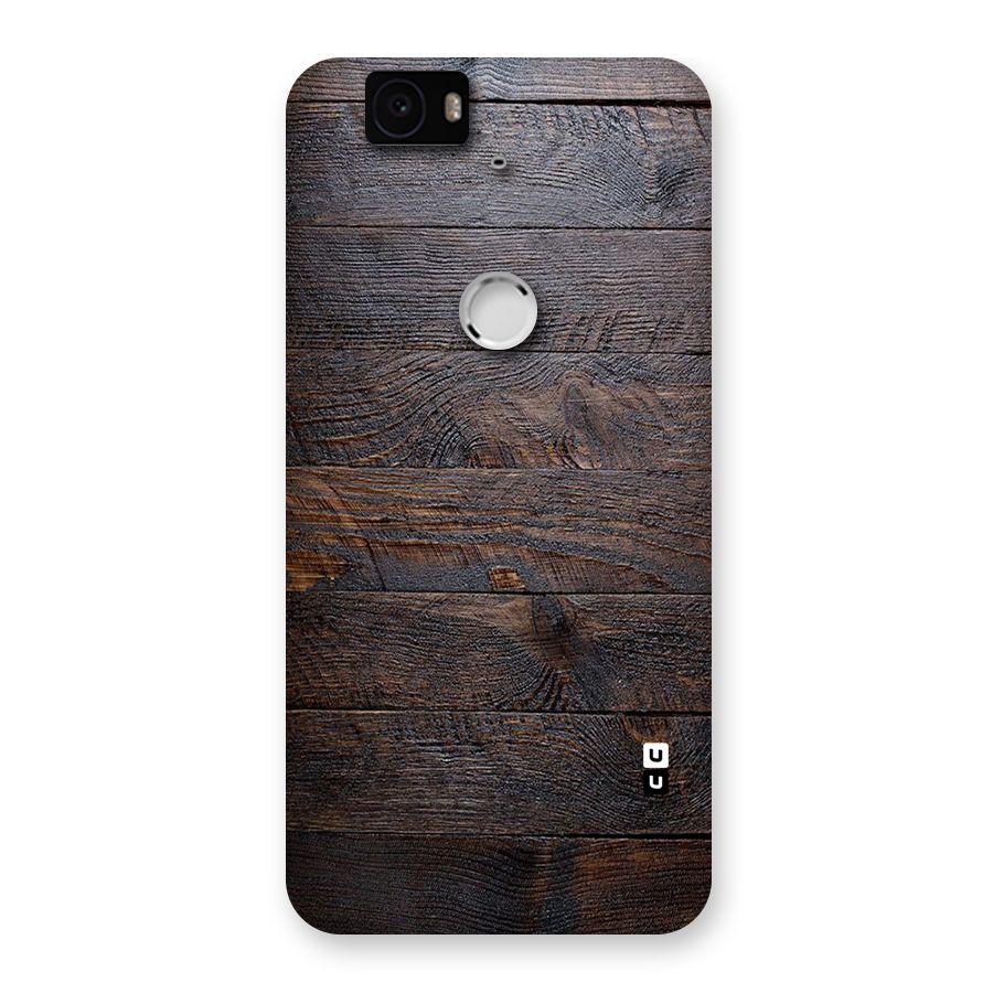 Dark Wood Printed Back Case for Google Nexus-6P