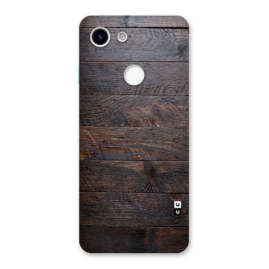 Dark Wood Printed Back Case for Google Pixel 3