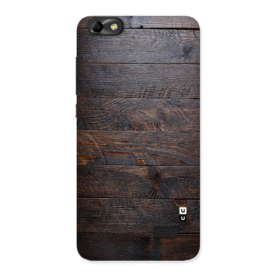 Dark Wood Printed Back Case for Honor 4C