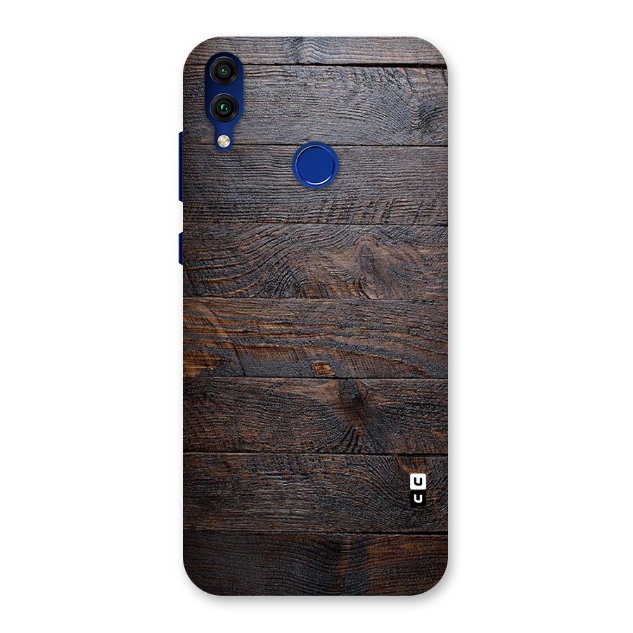 Dark Wood Printed Back Case for Honor 8C