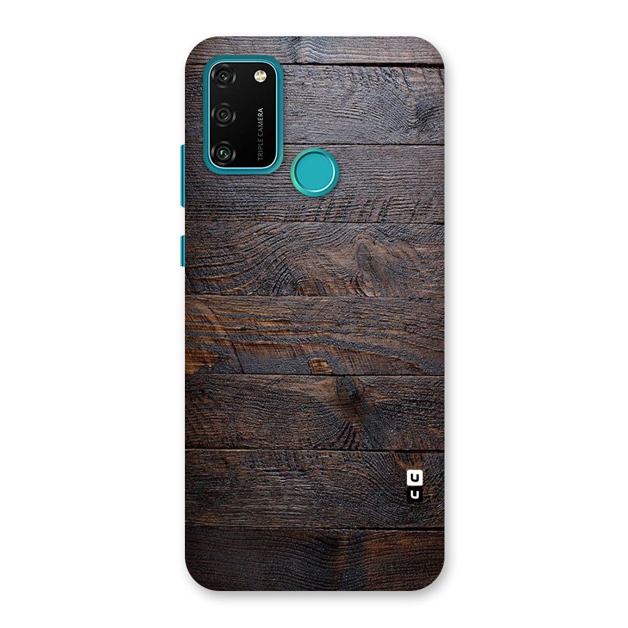 Dark Wood Printed Back Case for Honor 9A