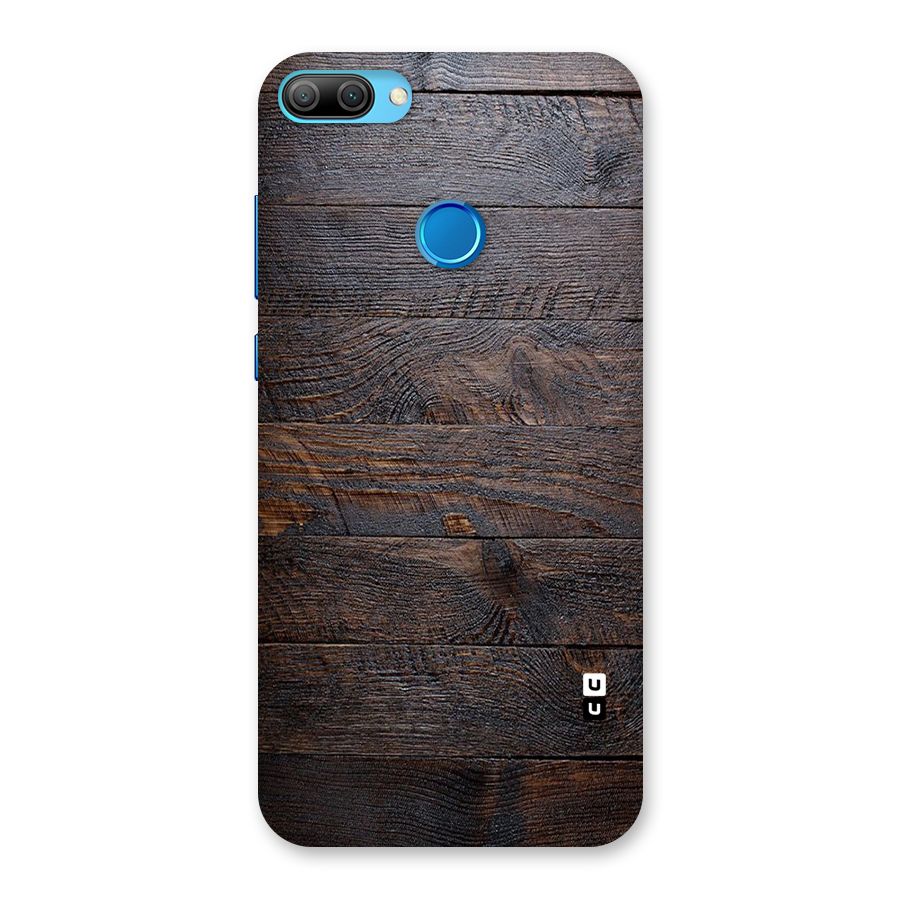 Dark Wood Printed Back Case for Honor 9N