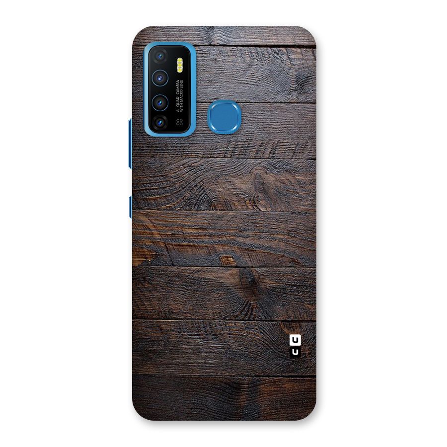 Dark Wood Printed Back Case for Infinix Hot 9