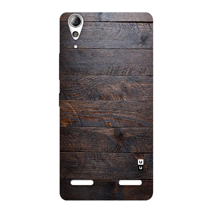 Dark Wood Printed Back Case for Lenovo A6000 Plus