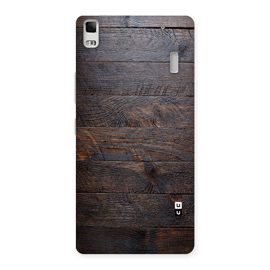 Dark Wood Printed Back Case for Lenovo A7000