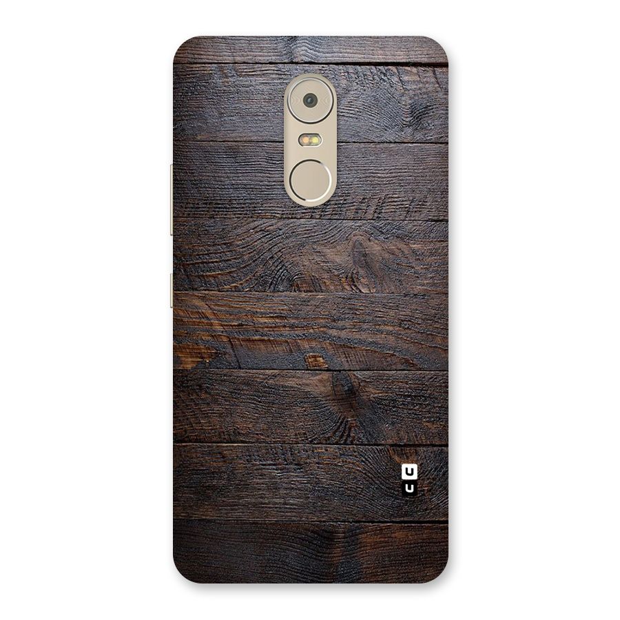Dark Wood Printed Back Case for Lenovo K6 Note
