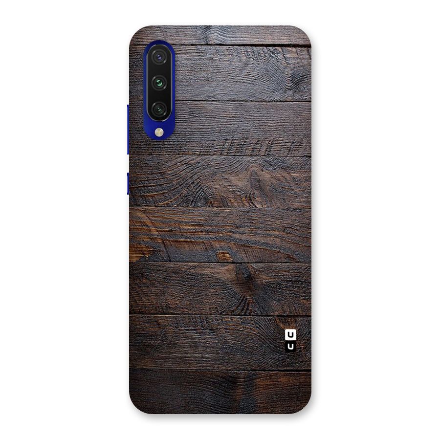 Dark Wood Printed Back Case for Mi A3