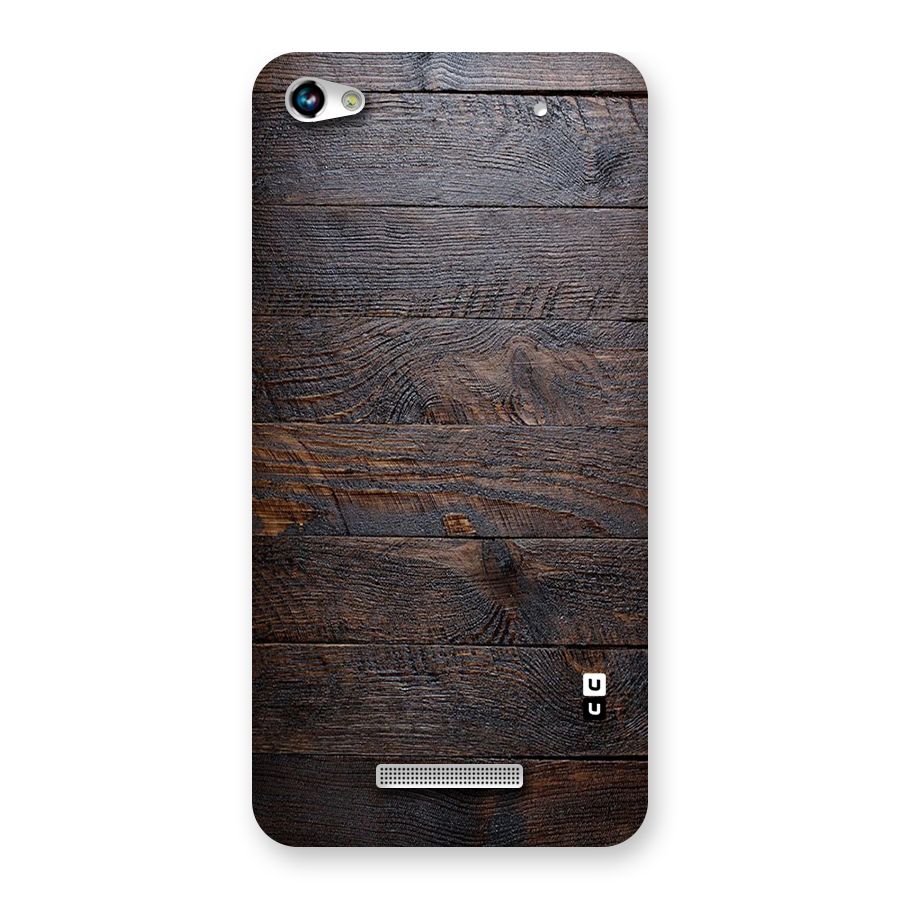 Dark Wood Printed Back Case for Micromax Hue 2
