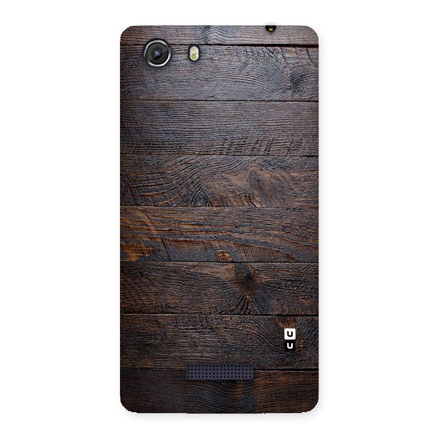 Dark Wood Printed Back Case for Micromax Unite 3