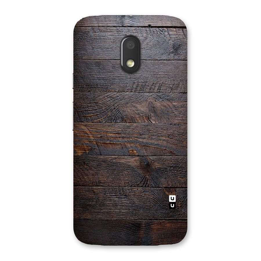 Dark Wood Printed Back Case for Moto E3 Power