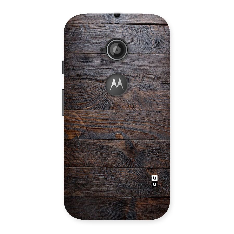 Dark Wood Printed Back Case for Moto E 2nd Gen