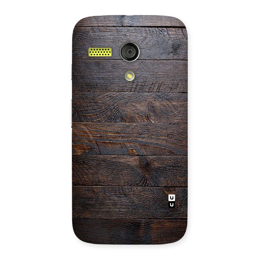 Dark Wood Printed Back Case for Moto G