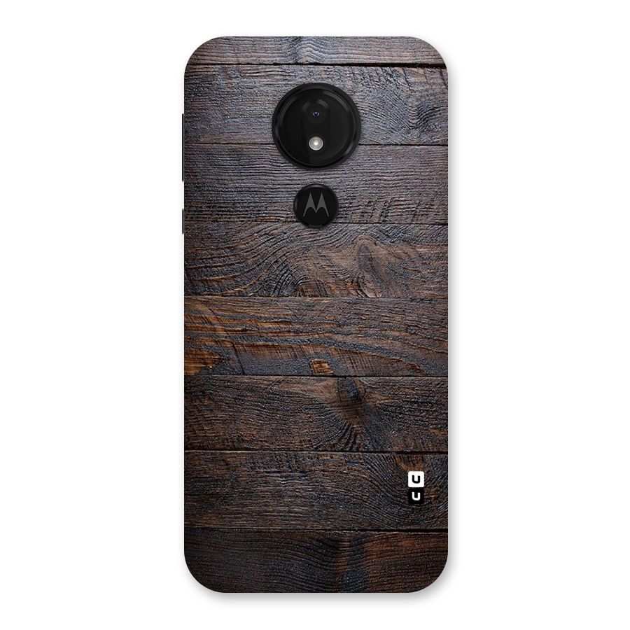 Dark Wood Printed Back Case for Moto G7 Power