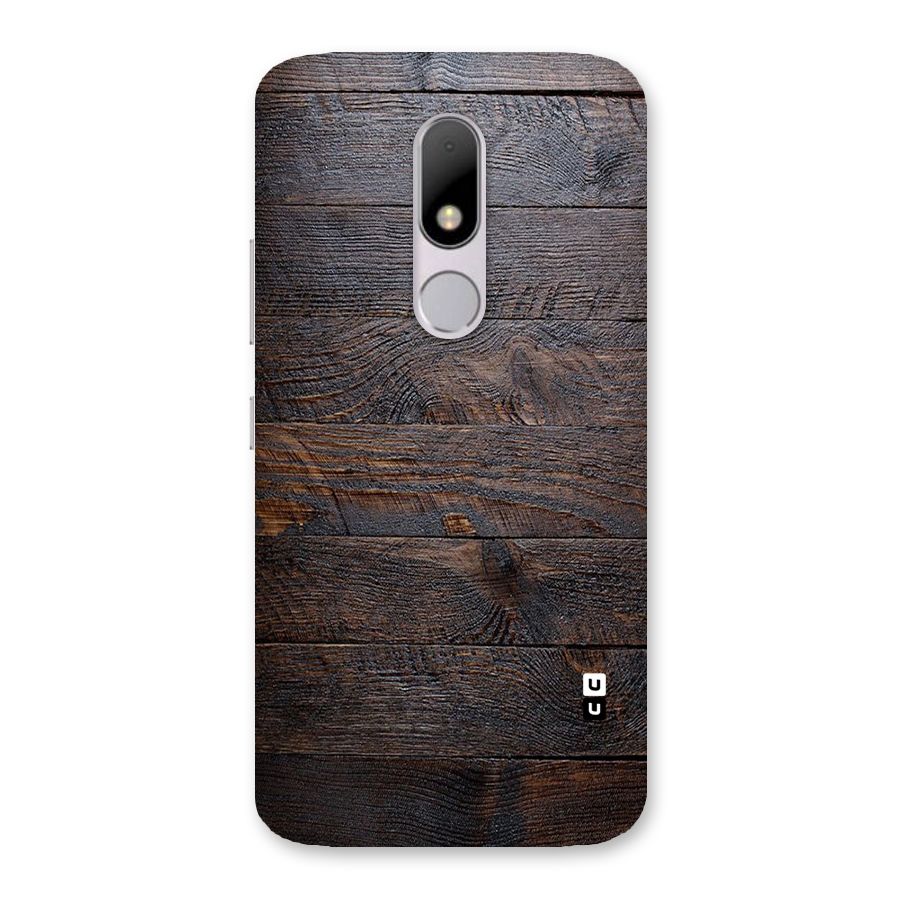 Dark Wood Printed Back Case for Moto M
