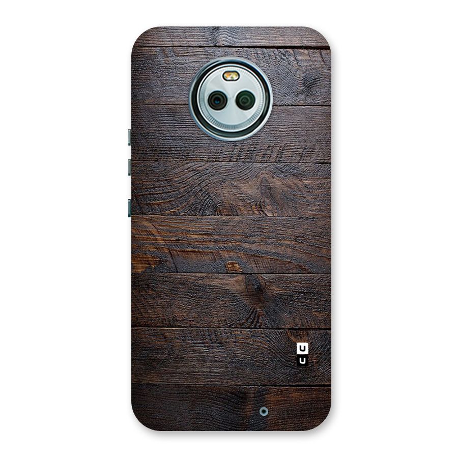 Dark Wood Printed Back Case for Moto X4