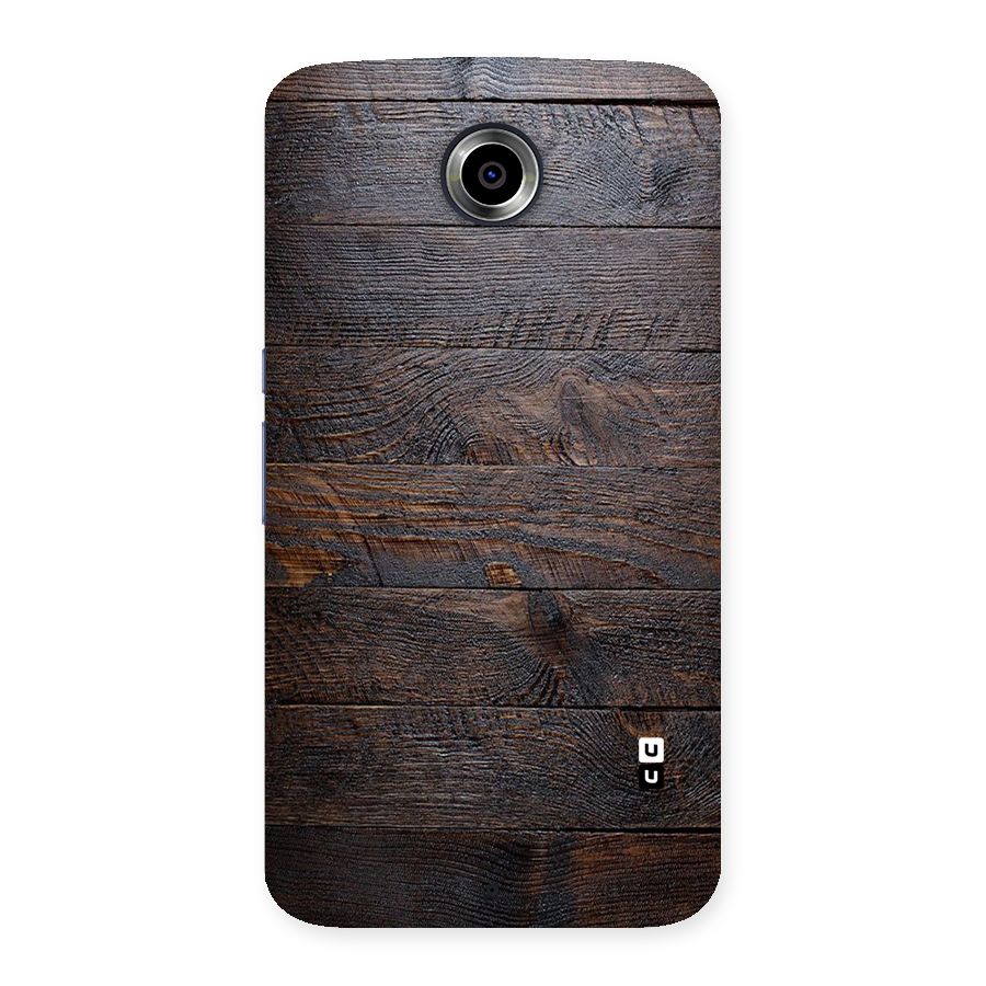Dark Wood Printed Back Case for Nexsus 6