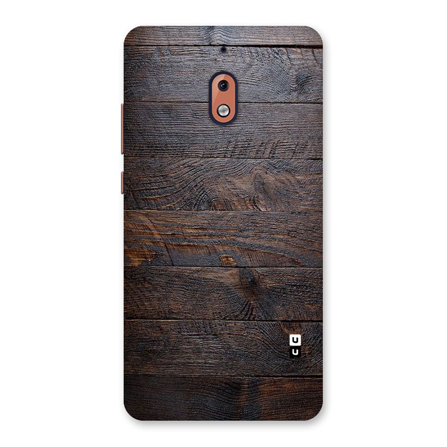 Dark Wood Printed Back Case for Nokia 2.1