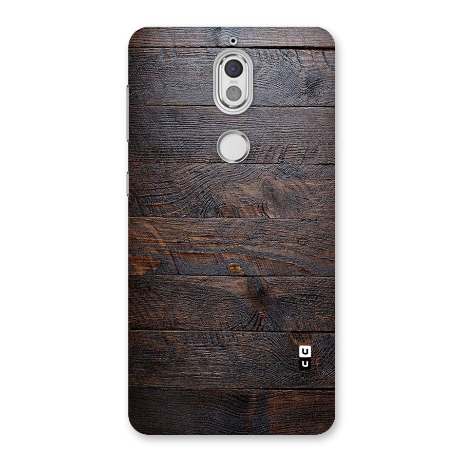 Dark Wood Printed Back Case for Nokia 7